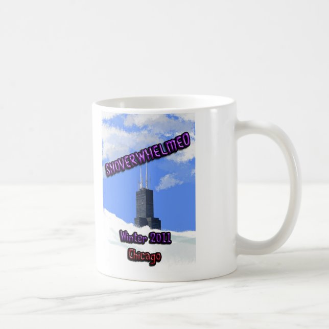 Mug Hiver mesure de Chicago 2011 et de neige (Droite)