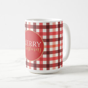 Mug Hiver Rouge En vichy Plaid À damiers Motif