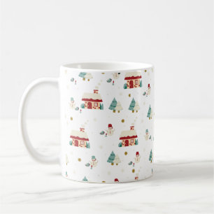 Mug Hiver Village de jour avec Snowmen