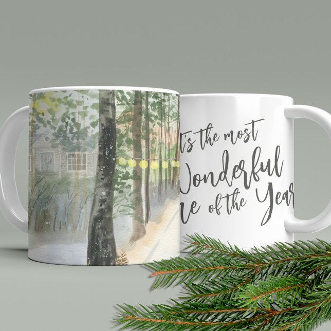 Mug Hivernal Chemin des bois Les plus merveilleux temp (Créateur téléchargé)