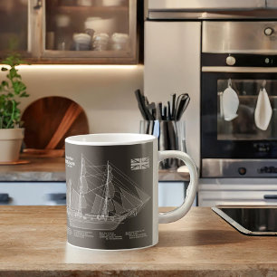 Mug HMS Beagle - Grand navire - Modèle de livraison PB