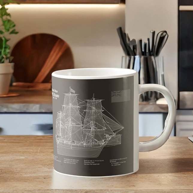 Mug HMS Bounty - Plan directeur des navires (Créateur téléchargé)