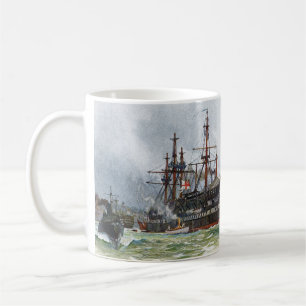 Mug HMS Implacable un navire de troisième rang de 74 c