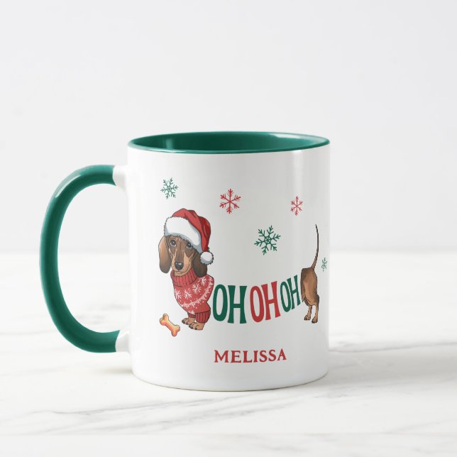 MUG HO-HO DACHSHUND NOËL (Gauche)