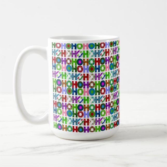Mug HO HO HO motif de typographie (Gauche)