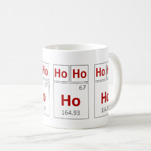 Mug Ho Ho Ho Vacances Tableau Périodique Red Science