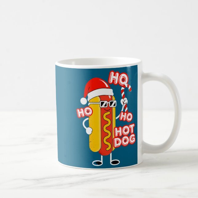 Mug Ho Ho Hot Dog Funny Christmas– Festive Hot Dog In  (Droite)