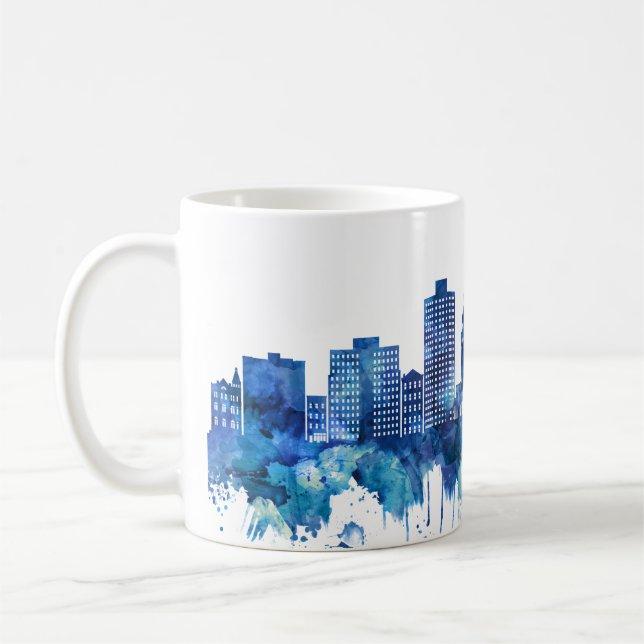 Mug Hoboken New Jersey Skyline Blue (Gauche)