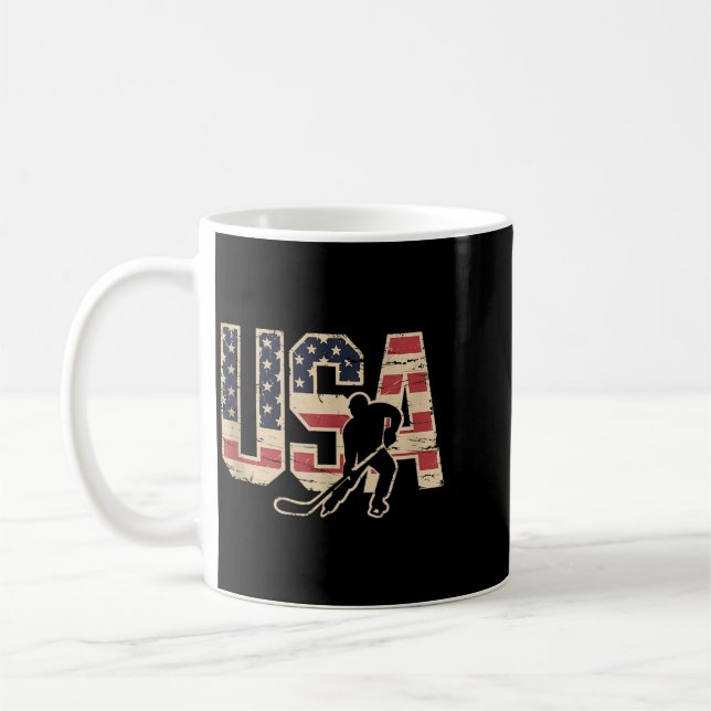 Mug Hockey Drapeau Américain (Gauche)