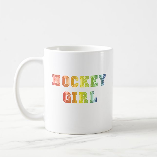 Mug Hockey Girl Rainbow (Gauche)