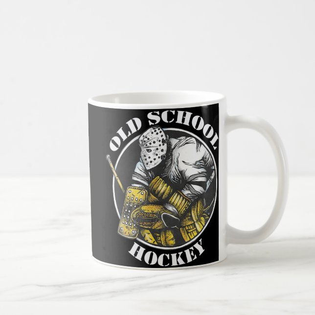 Mug Hockey Goalie Patrimoine Vintage Old School (Droite)