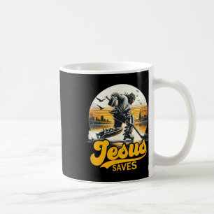 Mug Hockey Jésus Sauve Sport Vintage Fan Christ Foi