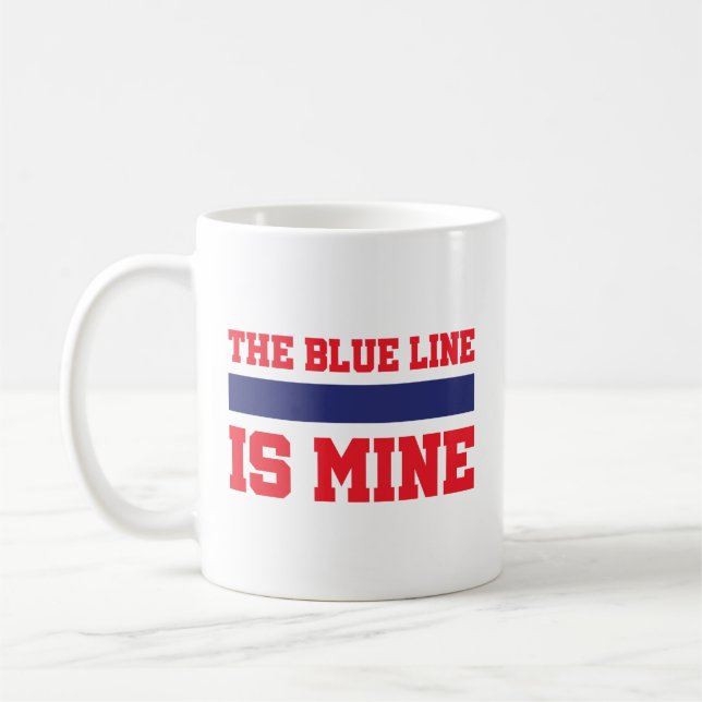 Mug Hockey La Ligne bleue est la mienne (Gauche)