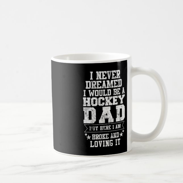 Mug Hockey Papa Fun Fête des pères Tee Dads Cadeau (Droite)