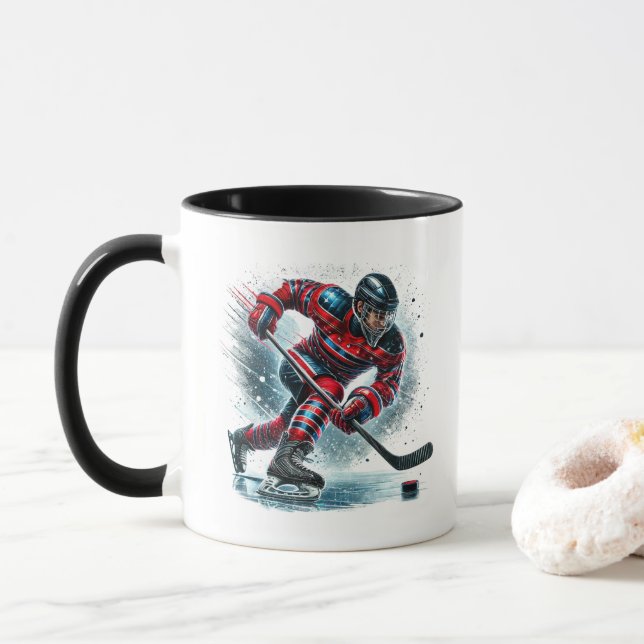 Mug Hockey Player  (Avec donut)