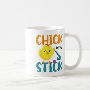 Mug Hockey sur gazon Poule Poussin Avec Bâton _1