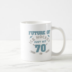 Mug Hockey sur glace 70e anniversaire Joueur futur Puc