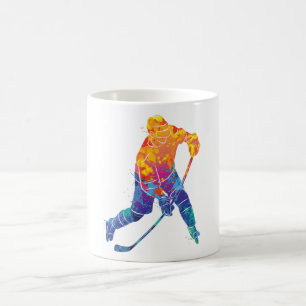 Mug Hockey sur glace aquarelle