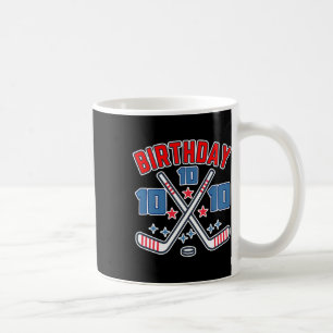 Mug Hockey sur glace Dix Anniversaire Garçon 10e Fête 