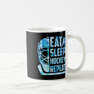 Mug Hockey sur glace Manger Dormir Hockey Répéter Drôl