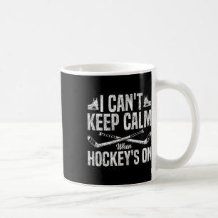 Mug Hockey sur glace Vintage Je ne peux pas rester cal