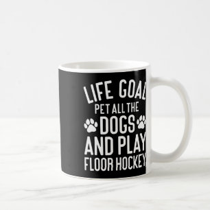 Mug Hockey sur sol et chiens drôles J'adore les chiens