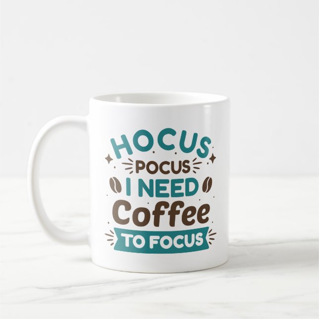Mug Hocus Pocus J'Ai Besoin De Café Pour Me Concentrer (Gauche)