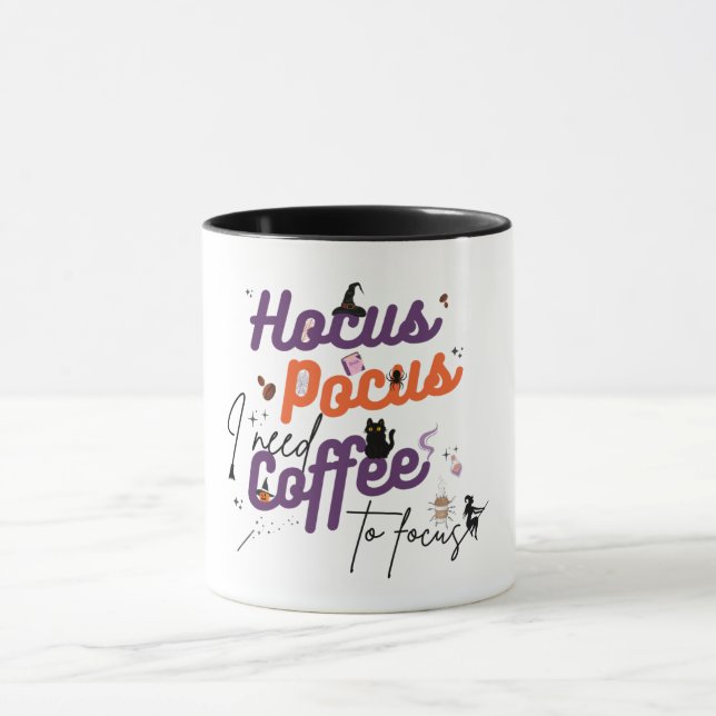Mug Hocus Pocus J'ai besoin de café pour me concentrer (Centre)
