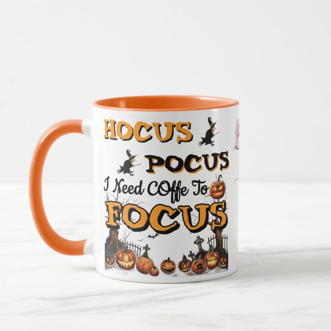 Mug Hocus Pocus J'ai besoin de café pour me concentrer (Gauche)