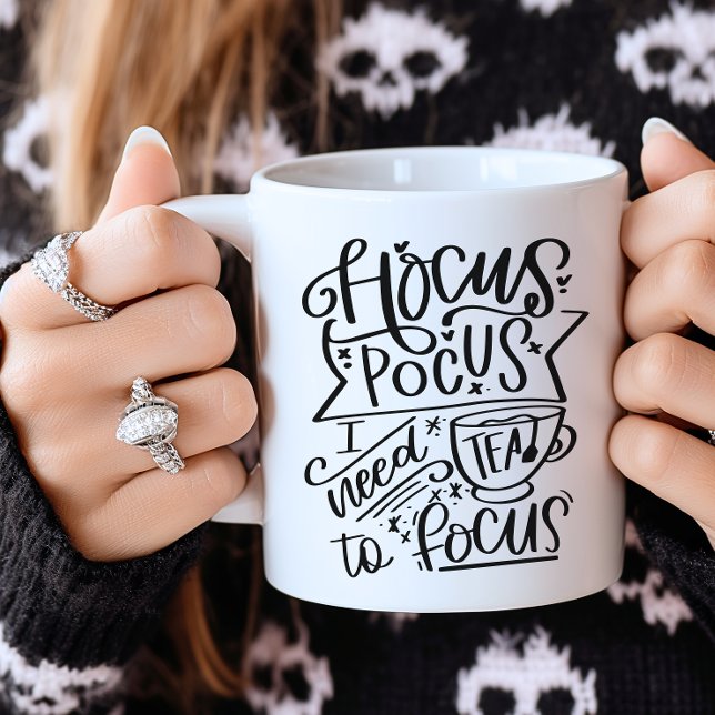 Mug Hocus Pocus J'Ai Besoin De Thé (Black Halloween Hocus Pocus Tea Cup)