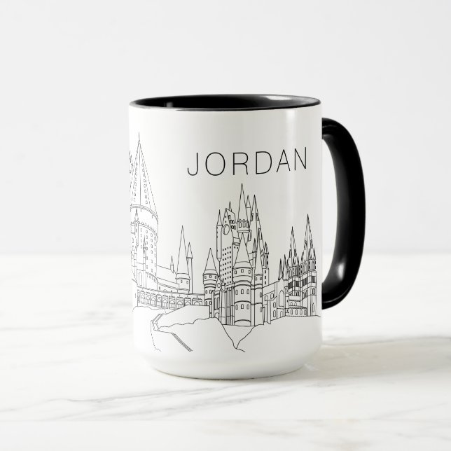 Mug HOGWARTS™ CASTLE Outline (Devant droit)