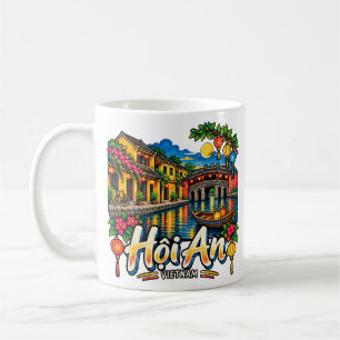 Mug Hoi An Vietnam Dessin à la Main Art Monument Histo
