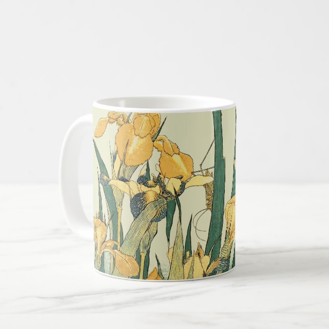 Mug Hokusai grasshopper et iris Japon (Devant gauche)