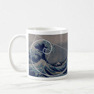 Mug Hokusai rencontre Fibonacci, rapport d'or