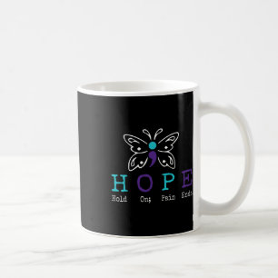 Mug Hold On Hope Semicolon Cadeau Prévention du suicid