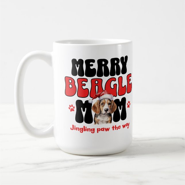 Mug Holiday Beagle Dog Mom (Gauche)