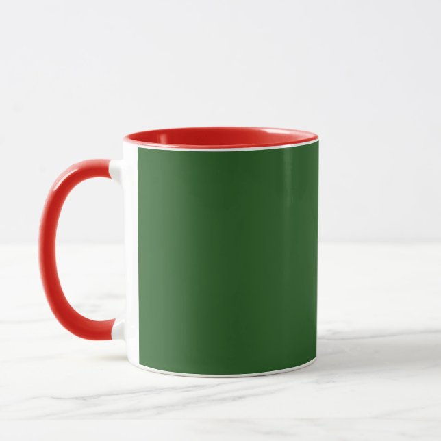 Mug Holiday Green with Red Trim (Gauche)
