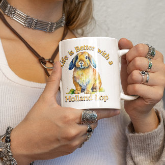 Mug Holland Lop Bunny Propriétaire de café amoureux ca