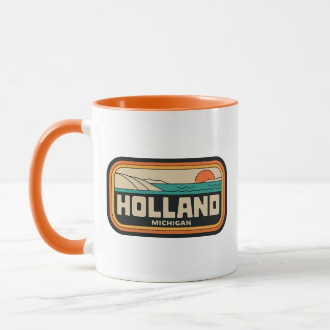 Mug Holland Michigan les années 70 Retro Vintage (Gauche)