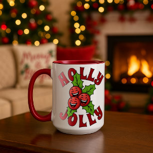 Mug Holly Jolly drôle rire Holly Noël