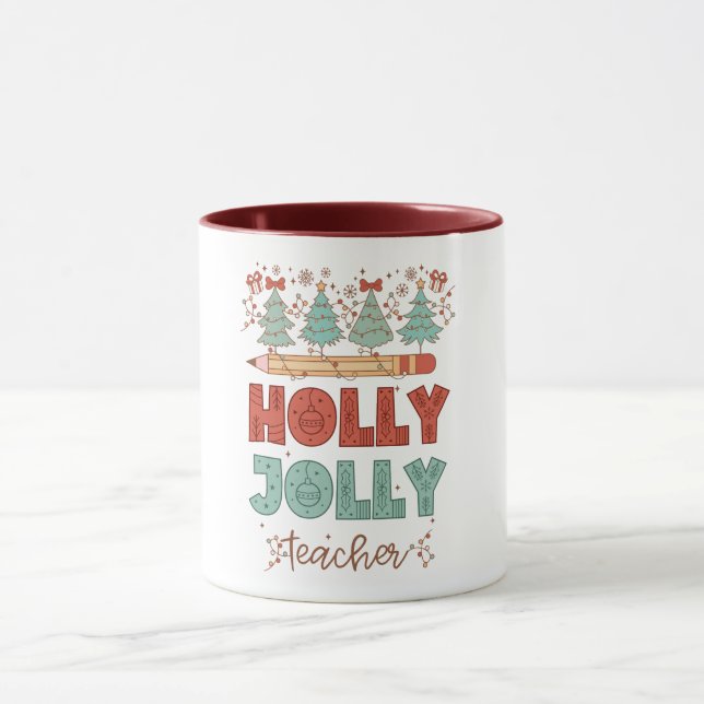 Mug Holly Jolly Professeur Retro Noël (Centre)