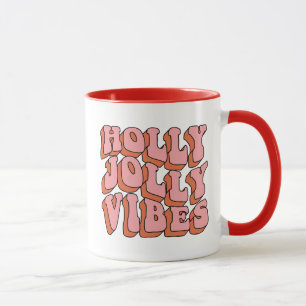 Mug Holly Jolly Vibes - Retro Holiday Cheval