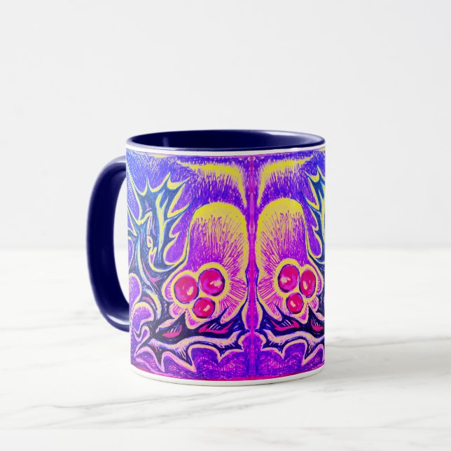 Mug Holly Leaf et Berry coloré (Devant gauche)