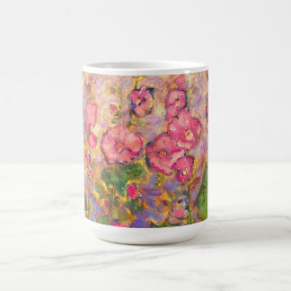 Mug hollyhocks florissant