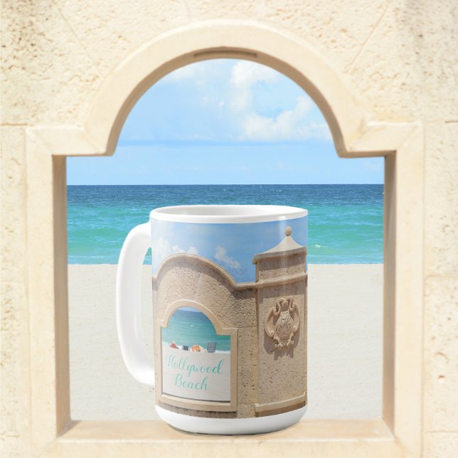 Mug Hollywood Beach Floride Broadwalk Oceanview (Créateur téléchargé)