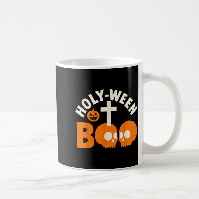 Mug Holy-ween Boo Croix et Crâne de Halloween Chrétien (Droite)