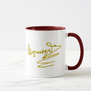 MUG HOMAGE À MOZART / SIGNATURE D'OR 3D DU COMPOSITEUR