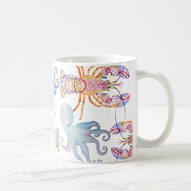 Mug Homard rose et bleu (Droite)