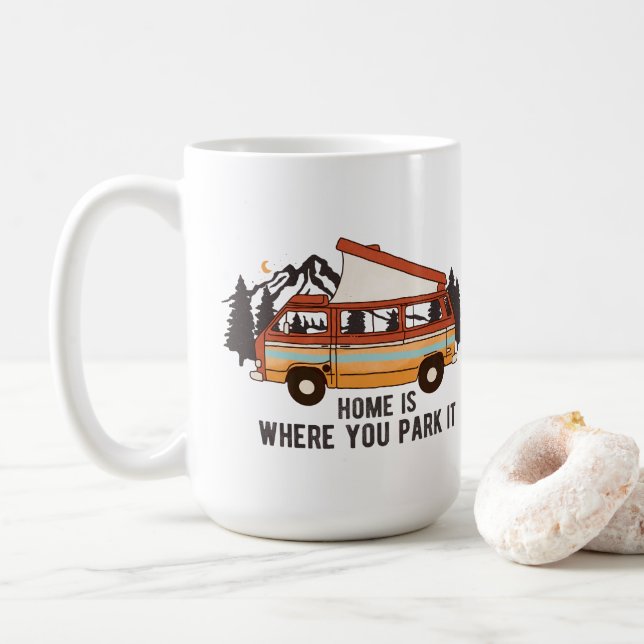 Mug Home est l'endroit où vous le garez (Avec donut)