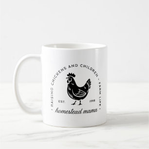 Mug Homestead maman élevant des poulets et des enfants